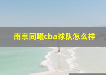 南京同曦cba球队怎么样