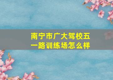 南宁市广大驾校五一路训练场怎么样