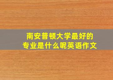 南安普顿大学最好的专业是什么呢英语作文