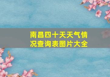 南昌四十天天气情况查询表图片大全