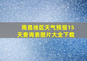 南昌地区天气预报15天查询表图片大全下载