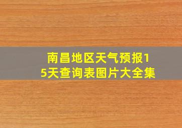 南昌地区天气预报15天查询表图片大全集