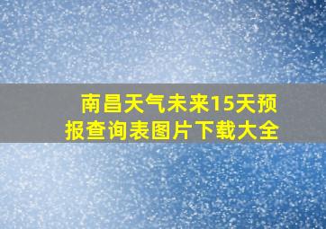 南昌天气未来15天预报查询表图片下载大全