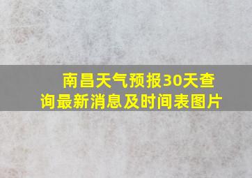 南昌天气预报30天查询最新消息及时间表图片