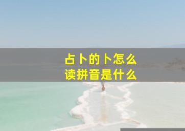 占卜的卜怎么读拼音是什么