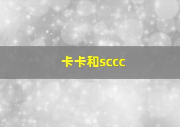 卡卡和sccc