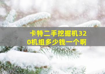 卡特二手挖掘机320机组多少钱一个啊