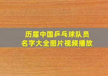 历届中国乒乓球队员名字大全图片视频播放