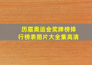 历届奥运会奖牌榜排行榜表图片大全集高清