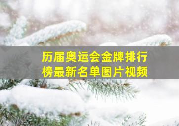 历届奥运会金牌排行榜最新名单图片视频