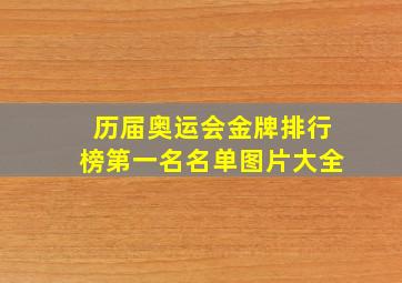 历届奥运会金牌排行榜第一名名单图片大全