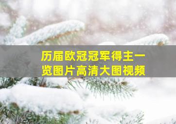 历届欧冠冠军得主一览图片高清大图视频