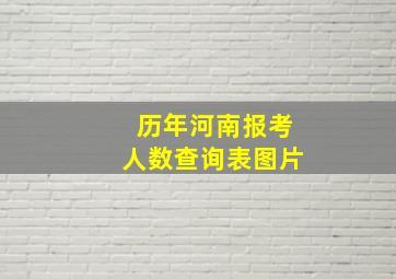 历年河南报考人数查询表图片