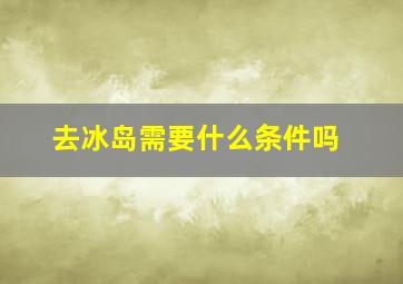 去冰岛需要什么条件吗