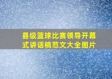 县级篮球比赛领导开幕式讲话稿范文大全图片