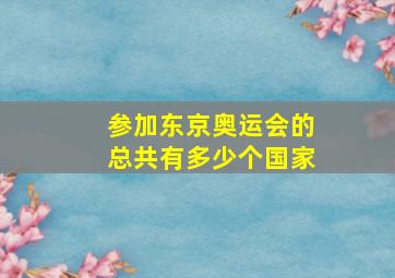 参加东京奥运会的总共有多少个国家