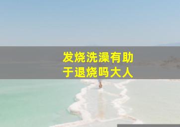 发烧洗澡有助于退烧吗大人