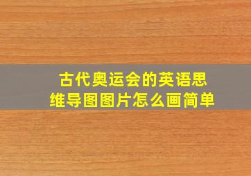 古代奥运会的英语思维导图图片怎么画简单