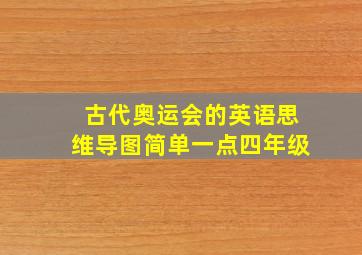 古代奥运会的英语思维导图简单一点四年级