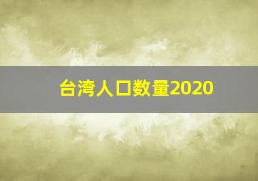 台湾人口数量2020