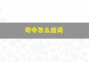 司令怎么组词