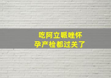 吃阿立哌唑怀孕产检都过关了