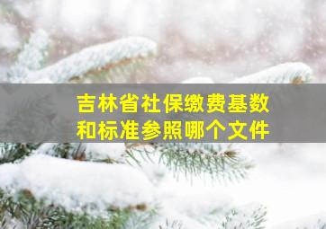 吉林省社保缴费基数和标准参照哪个文件