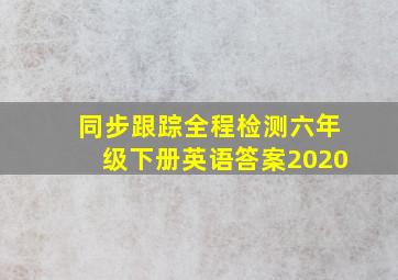 同步跟踪全程检测六年级下册英语答案2020