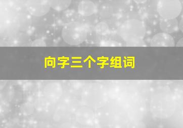 向字三个字组词