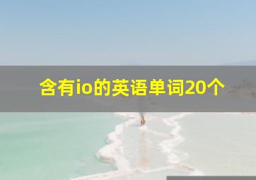 含有io的英语单词20个