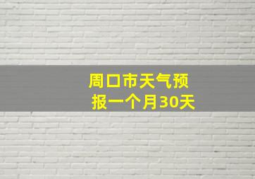 周口市天气预报一个月30天