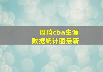 周琦cba生涯数据统计图最新