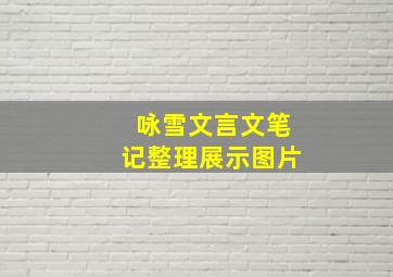 咏雪文言文笔记整理展示图片