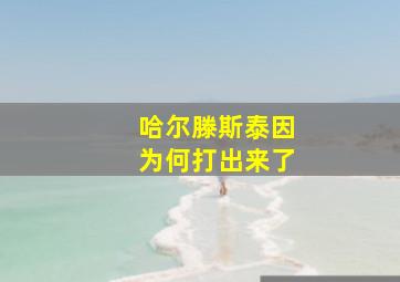 哈尔滕斯泰因为何打出来了