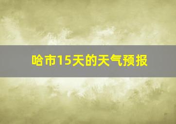 哈市15天的天气预报