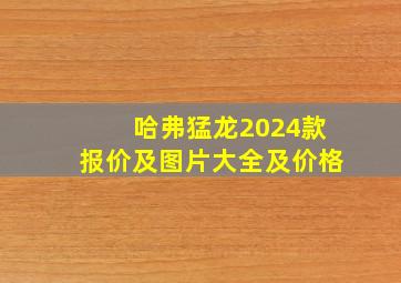 哈弗猛龙2024款报价及图片大全及价格