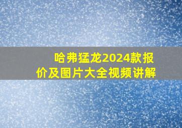 哈弗猛龙2024款报价及图片大全视频讲解