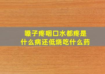 嗓子疼咽口水都疼是什么病还低烧吃什么药