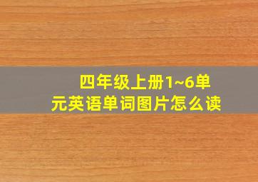 四年级上册1~6单元英语单词图片怎么读