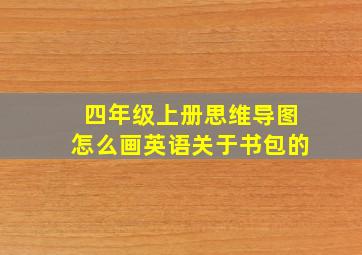 四年级上册思维导图怎么画英语关于书包的