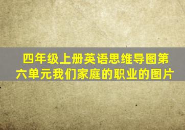 四年级上册英语思维导图第六单元我们家庭的职业的图片