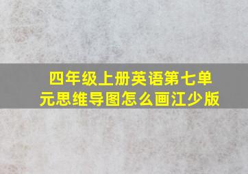 四年级上册英语第七单元思维导图怎么画江少版