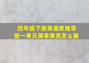 四年级下册英语思维导图一单元简单漂亮怎么画