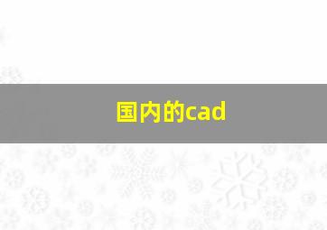 国内的cad