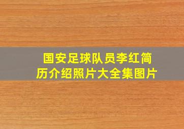 国安足球队员李红简历介绍照片大全集图片