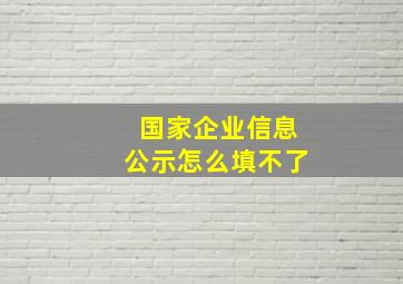 国家企业信息公示怎么填不了