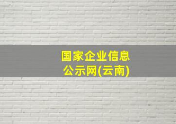 国家企业信息公示网(云南)