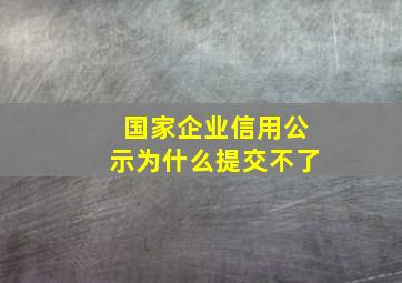 国家企业信用公示为什么提交不了