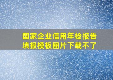 国家企业信用年检报告填报模板图片下载不了