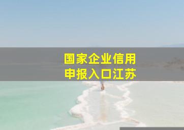 国家企业信用申报入口江苏